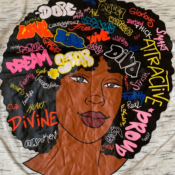 Onfire Women's Short Sleeve Empowering Words Pullover Gray Graphic T-Shirt Sz: L - Picture 3 of 5